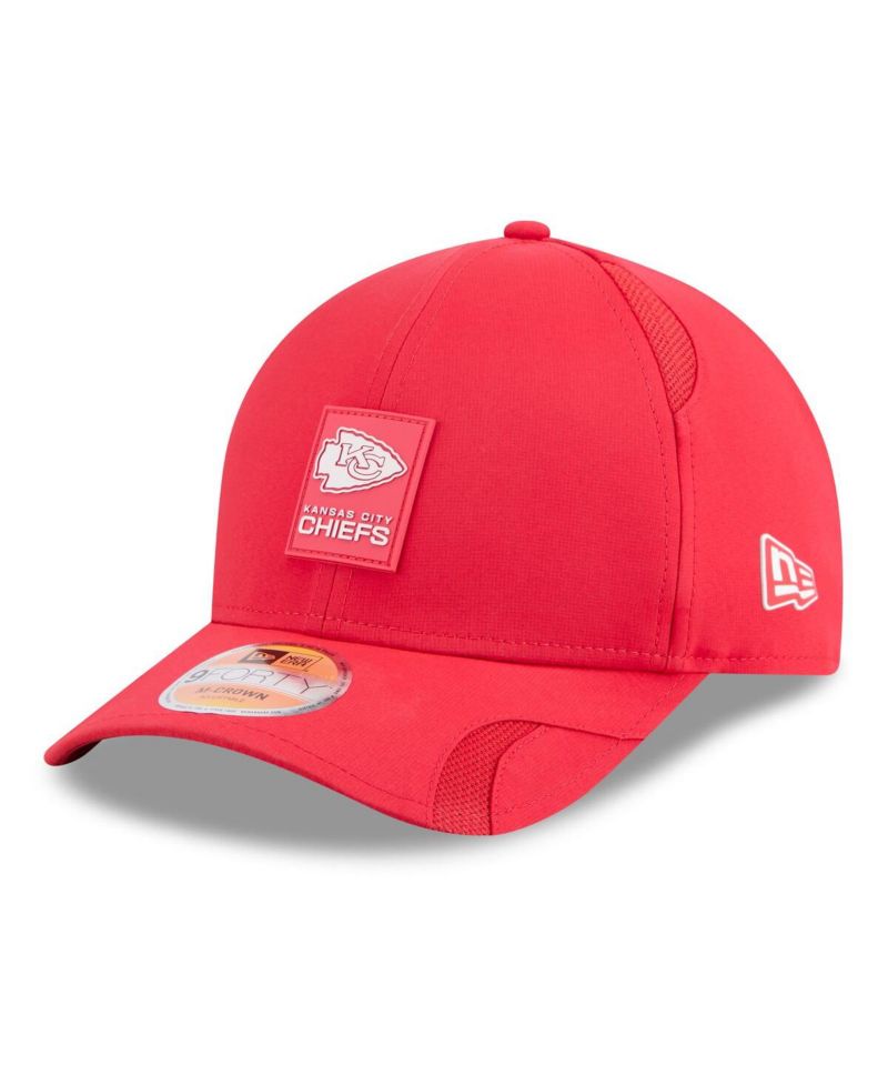Men's Red Kansas City Chiefs 2025 Sideline M-Crown 9FORTY Adjustable Hat