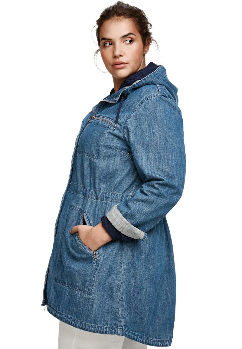 Women's Hooded Anorak Denim Jacket