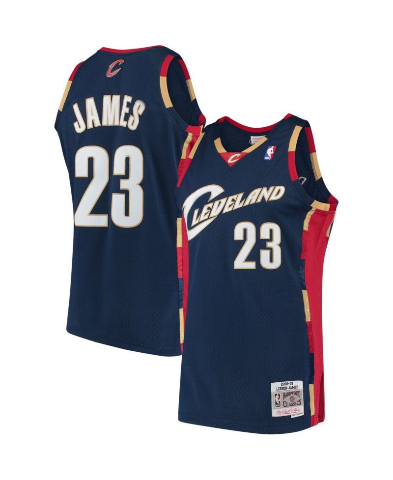 Men's LeBron James Navy Cleveland Cavaliers Hardwood Classics Swingman Jersey