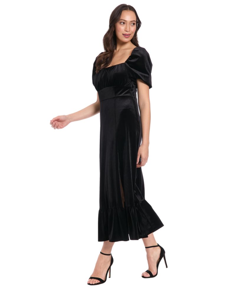 Petite Square Neck Midi Dress