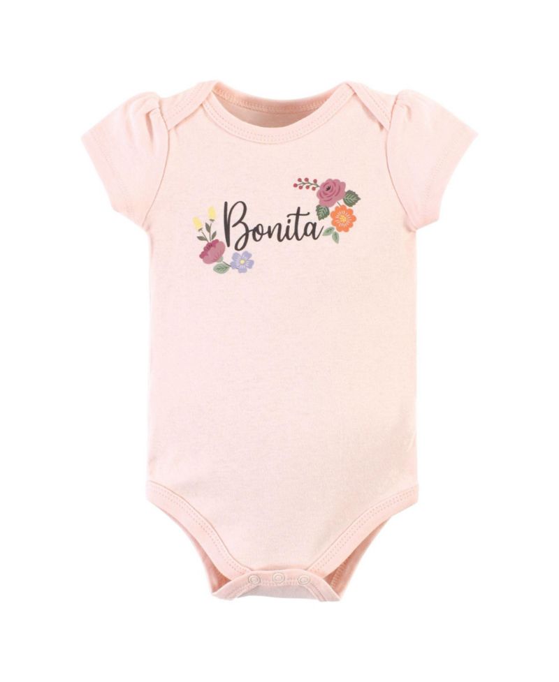 Baby Girls Cotton Bodysuits 3-Pack