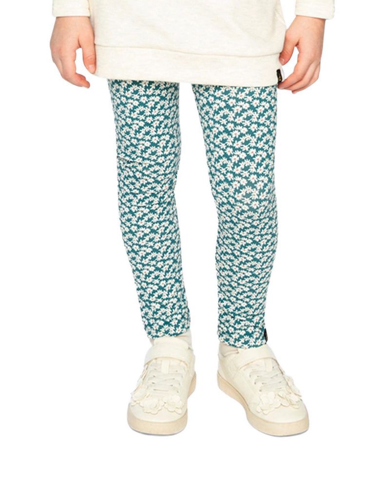 Little Girls (6-12) Cotton Leggings Daisy Print