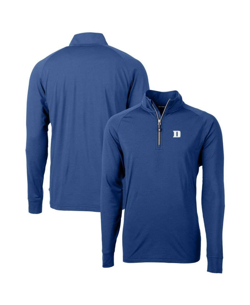 Men's Royal Duke Blue Devils Adapt Knit Stretch Raglan DryTec Quarter-Zip Top