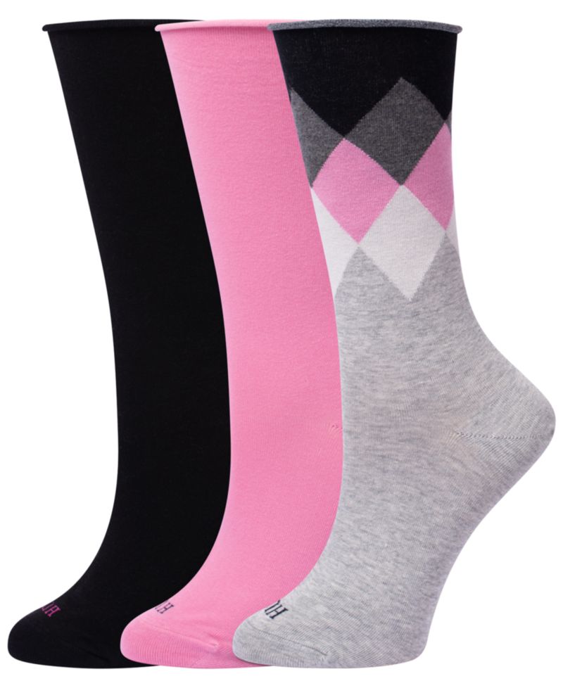 Women's Roll Top Socks 3-Pack U6487MP