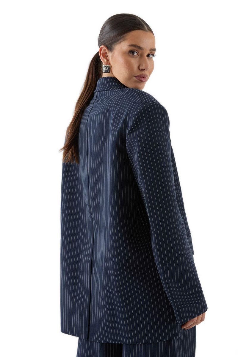 Women's Premium Pinstripe Oversized Blazer
