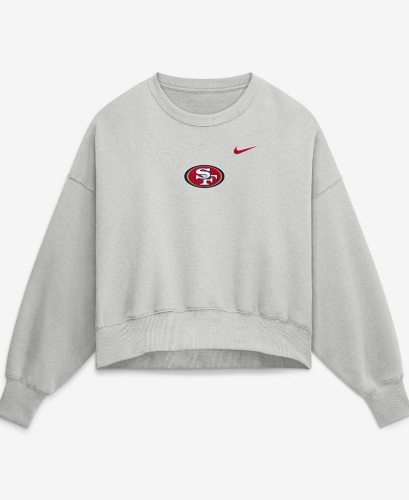 Women's Gray San Francisco 49ers Oversized Primetime Phoenix Fleece Sweatshirt