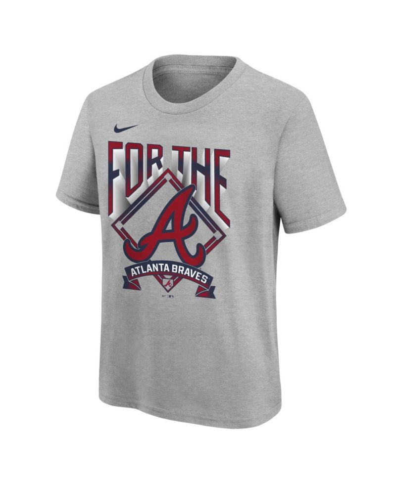 Big Boys and Girls Gray Atlanta Braves Hometown Collection T-Shirt
