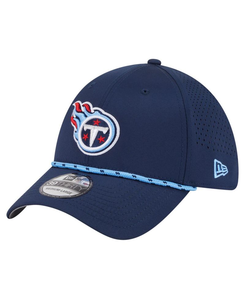 Men's Navy Tennessee Titans Perforated 39THIRTY Flex Hat