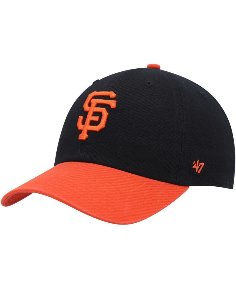 Men's Black, Orange San Francisco Giants Clean Up Adjustable Hat