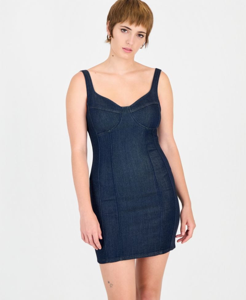 Women's Alora Body-Con Sweetheart Denim Mini Dress