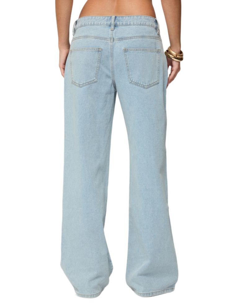 Women's Adison Button Low Rise Baggy Jeans