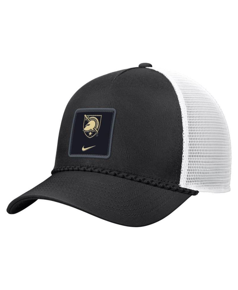 Men's Black Army Black Knights 2026 On-Field Rope Adjustable Trucker Hat