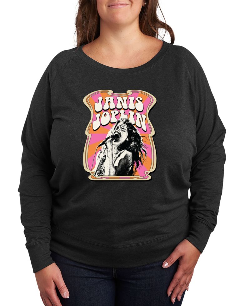 Plus Size Janis Joplin Graphic Pullover Top