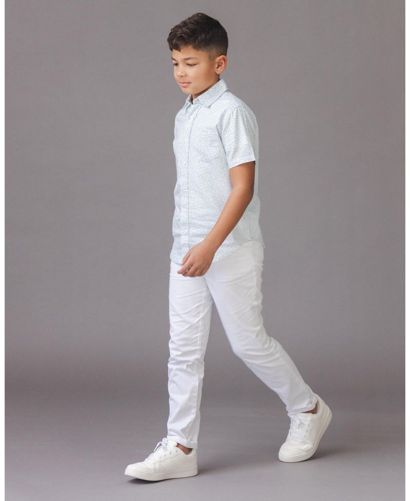 Boys Linen Short Sleeve Shirt