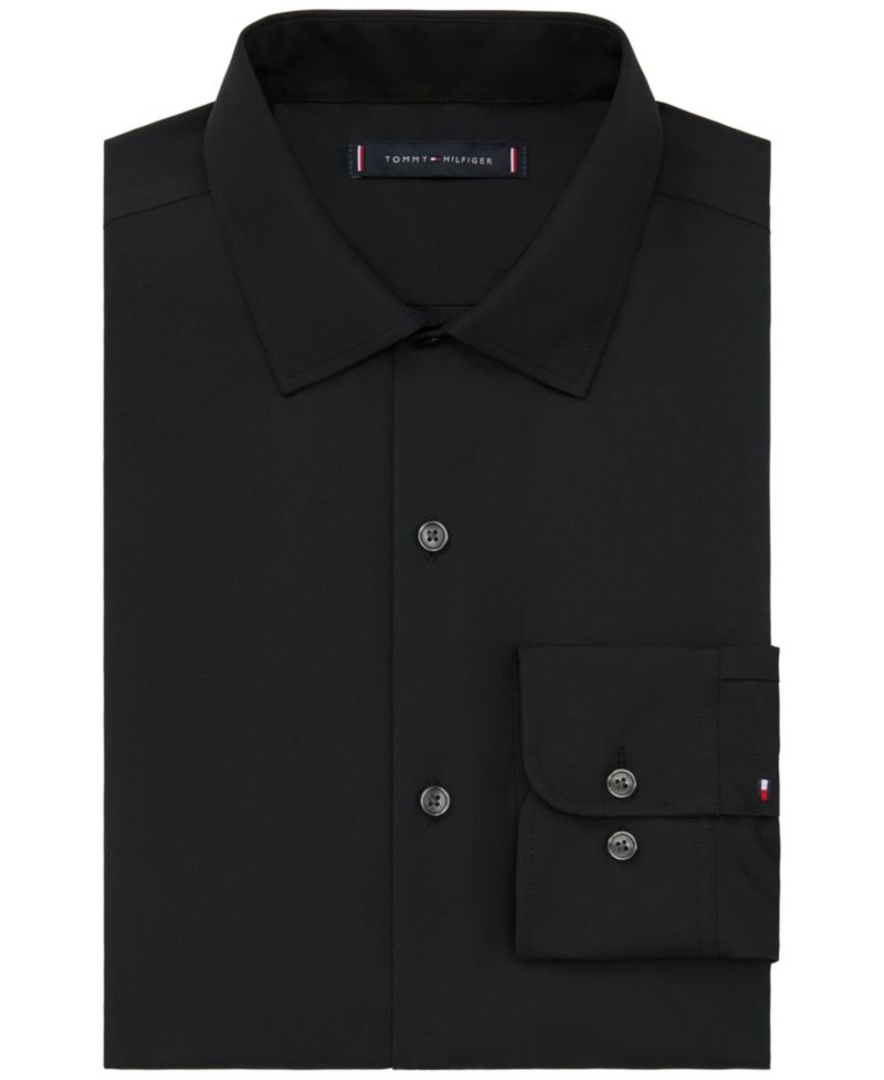 Men's Solid Spread Collar Dress Shirt