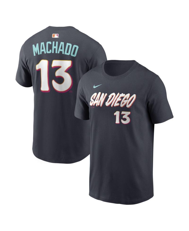 Men's Manny Machado Black San Diego Padres 2026 City Connect Name & Number T-Shirt