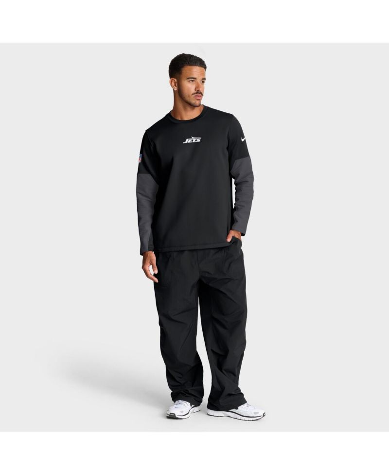 Men's Black New York Jets Sideline Scripted to Win Performance Long Sleeve T-Shirt