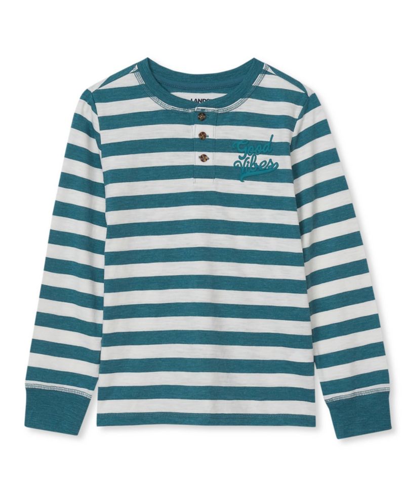 Boys' 4-20 Long-Sleeve Striped Raglan Henley