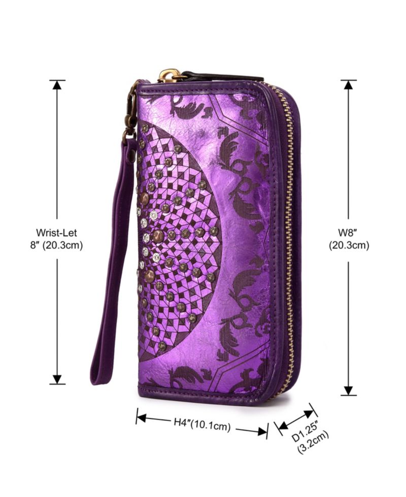 Mola Leather Clutch