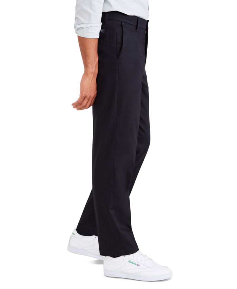 Men's Signature Straight Fit Iron Free Khaki Pants with Stain Defender