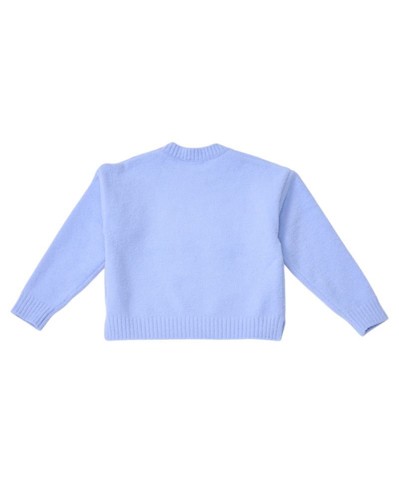 Girls' 7-16 Bow-Detail Long-Sleeve Crewneck Sweater