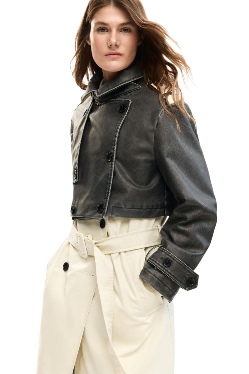 Women's Detachable trench coat combined