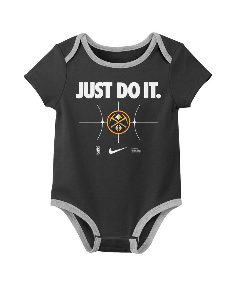 Newborn Navy/Black Denver Nuggets Just Do It 2-Pack Bodysuit Set