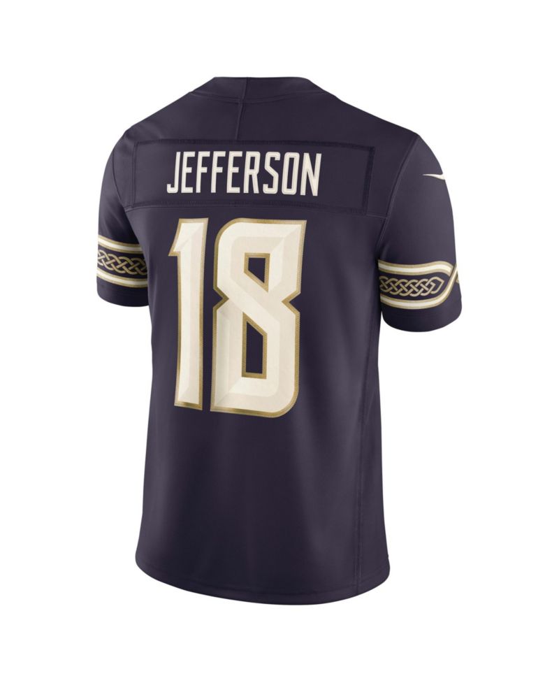 Men's Justin Jefferson Purple Minnesota Vikings 2026 Rivalries Collection Vapor F.U.S.E Stitched Limited Jersey