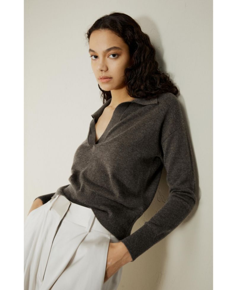 Women's Cashmere Polo Shirt