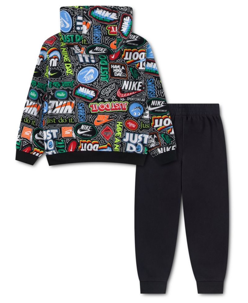 Boys' 4-7 Fleece Printed Hoodie and Joggers, 2-Piece Set
