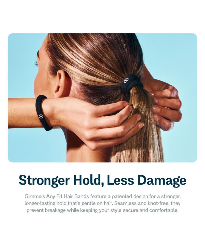 Medium Hold Hair Bands - Seamless Spandex and Nylon Ties for All Hair Types - Damage-Free, Comfort Fit Ponytail Holders - 12 Pack
