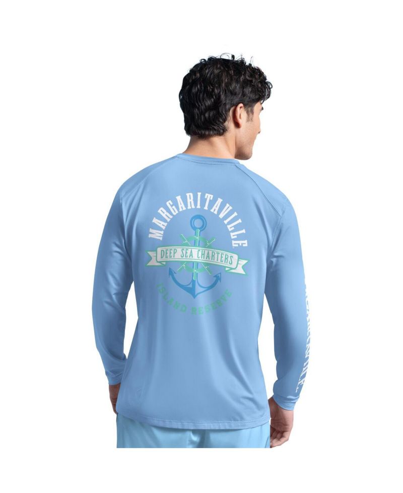Men's Light Blue New York Jets Rock Harbor Long Sleeve Rashguard T-Shirt