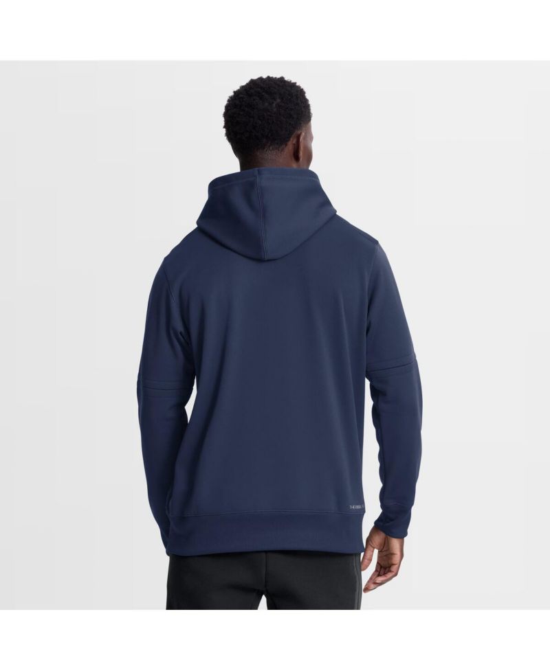 Men's Navy Milwaukee Brewers Authentic Collection Therma-FIT Hoodie