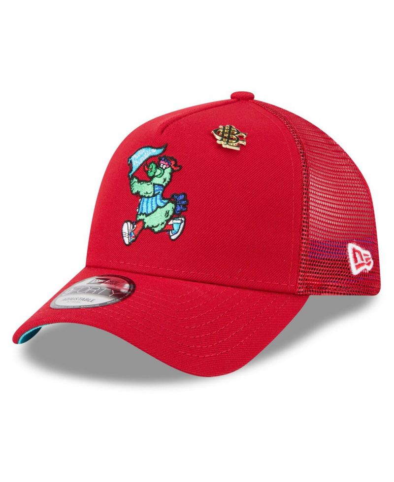 Men's Red Philadelphia Phillies 2025 Big League Chew A-Frame 9FORTY Adjustable Trucker Hat