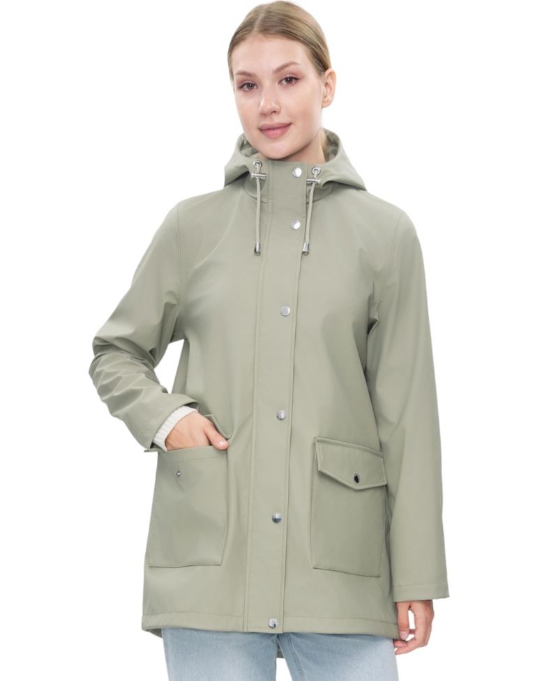 Women's Waterproof Rain Coat Rubberized Jacket