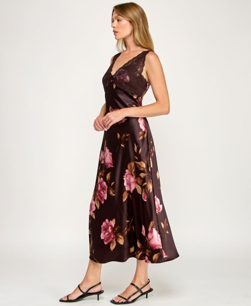 Women's V-Neck Pull-On Midi Dress