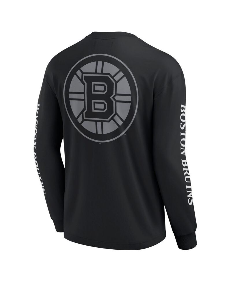 Men's Black Boston Bruins Elements Strive Long Sleeve T-Shirt