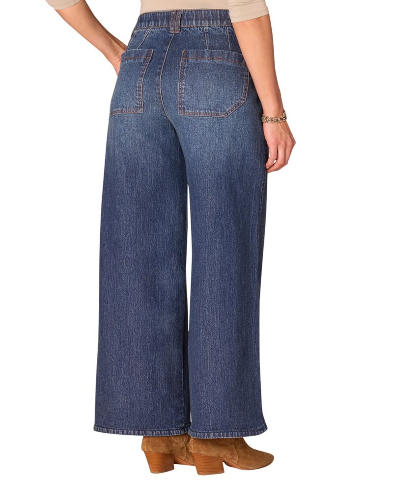 Women's "Ab" Solution 30/24" Skyrise Tulip-Hem Wide-Leg Jeans