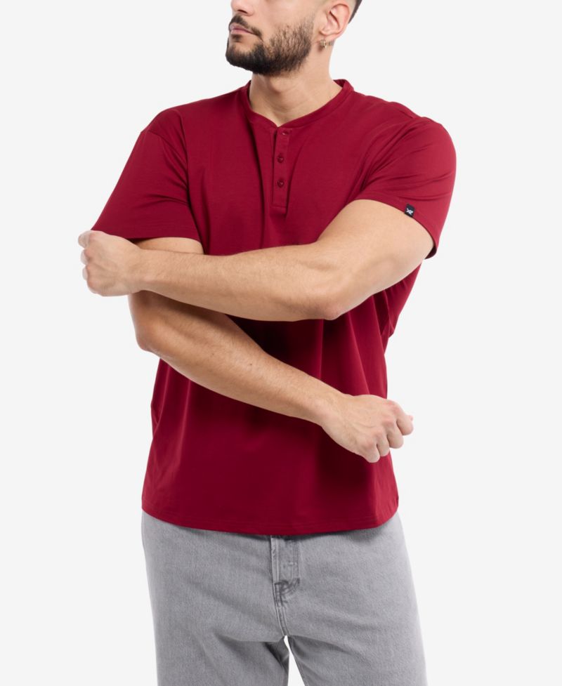 Big & Tall Basic Henley Neck Short Sleeve T-Shirt