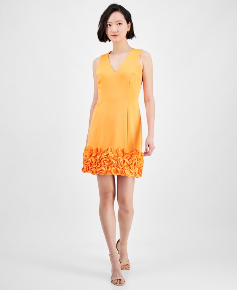 Ruffle-Hem Sheath Dress