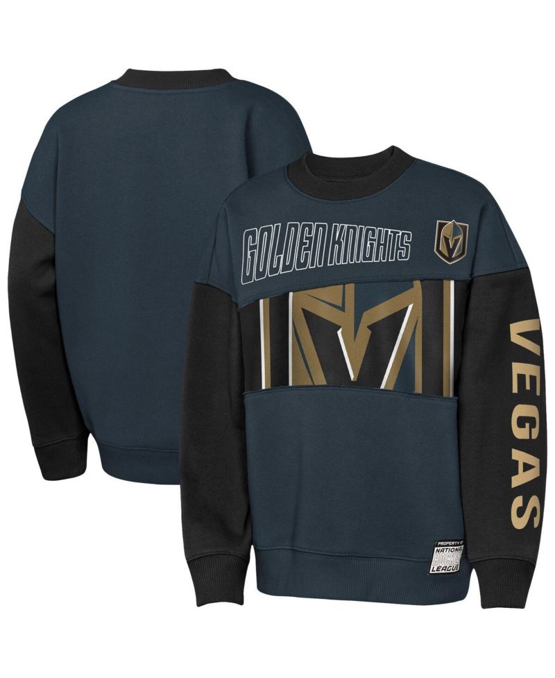 Big Boys and Girls Steel/Black Vegas Golden Knights Impact Player Sweatshirt