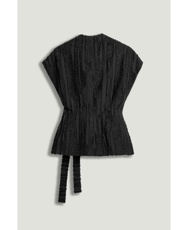 Women's Textured Belted Vest