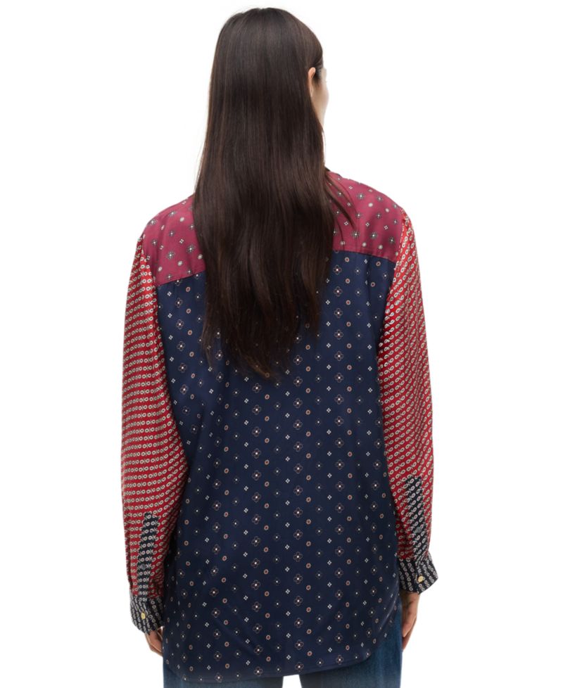 Women's American Icons Patchwork Long-Sleeve Shirt
