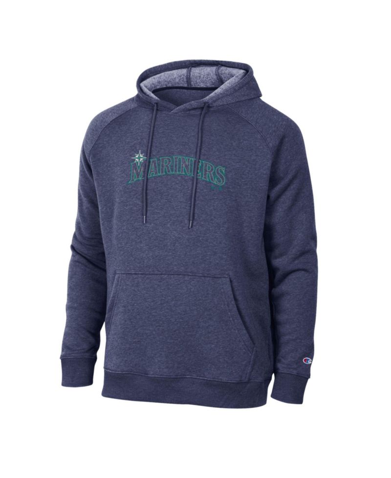 Men's Navy Seattle Mariners Triumph Tri-Blend Raglan Hoodie