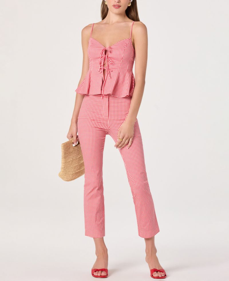 Women's Alma Sweetheart Neck Sleeveless Peplum Top