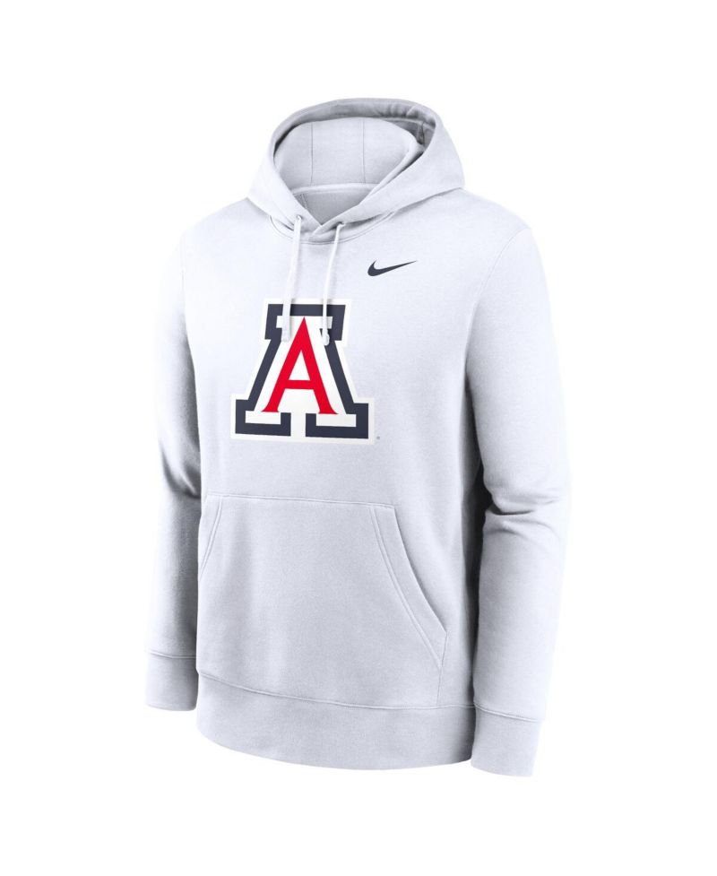 Men's White Arizona Wildcats Primetime Club Fleece Pullover Hoodie