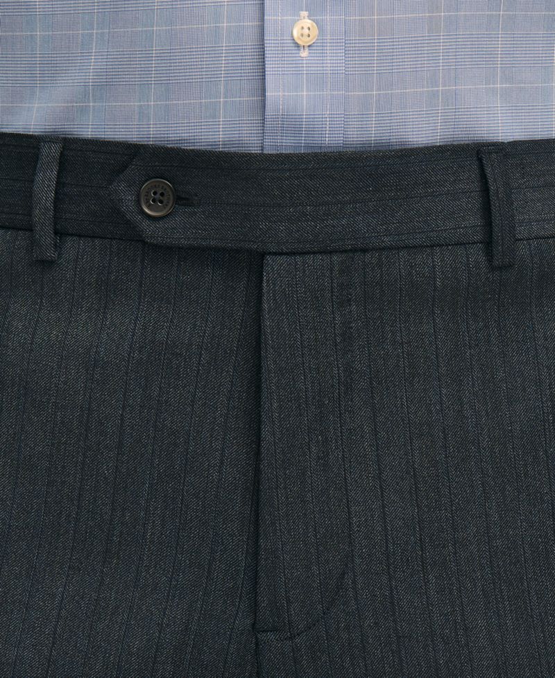 Brooks Brothers Men's Classic-Fit Stretch Pinstripe Suit Pants