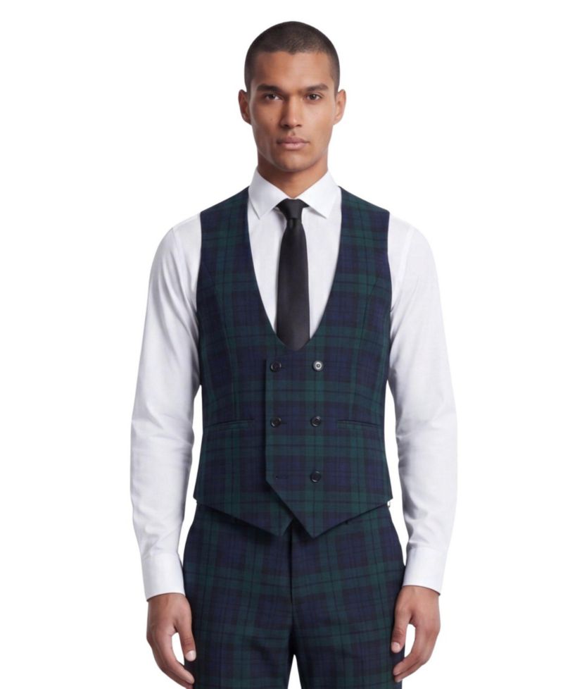 Men's Ginger Tartan Waistcoat