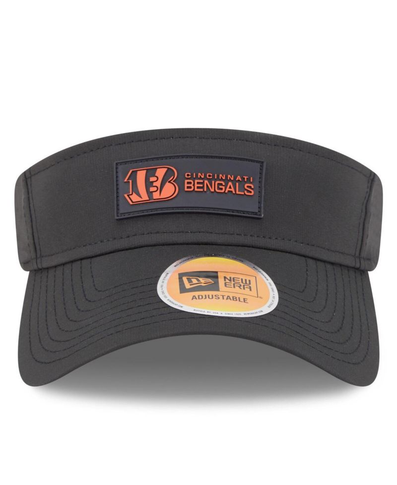 Men's Black Cincinnati Bengals 2025 Sideline Visor Hat