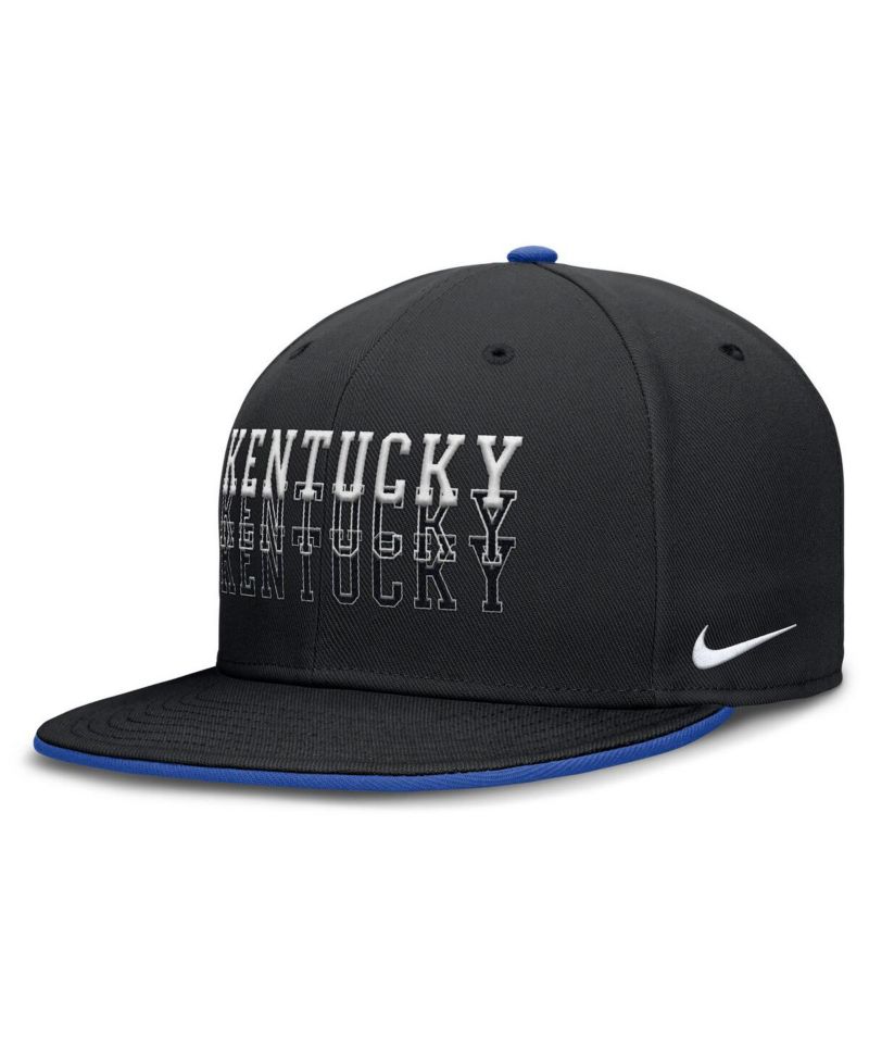Men's Black Kentucky Wildcats True Primetime Performance Fitted Hat